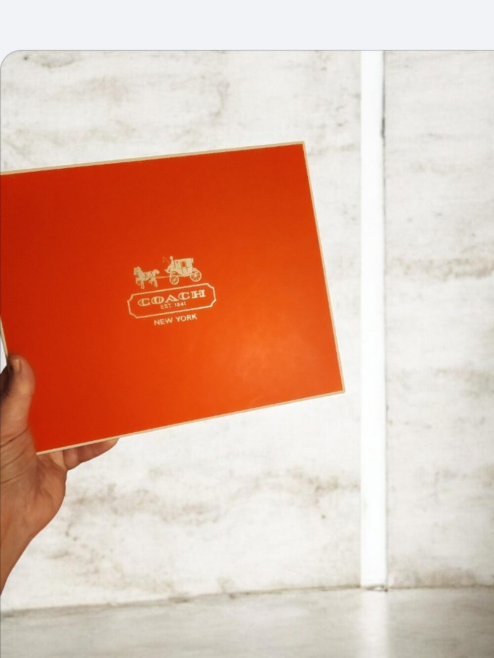 Coach Empty Box with Gold Logo